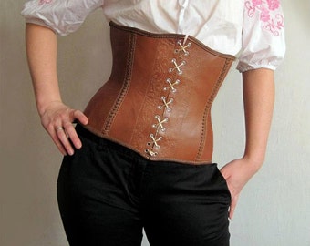 Custom Corset, Leather corset, genuine corset, open cleavage corset, womens corest, leather corselet, foundation garment