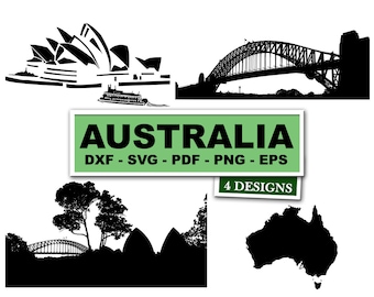 Australia Architecture svg dxf, Australia map, Sydney clipart, Bridge Australia, Melbourne cut file, Australian svg