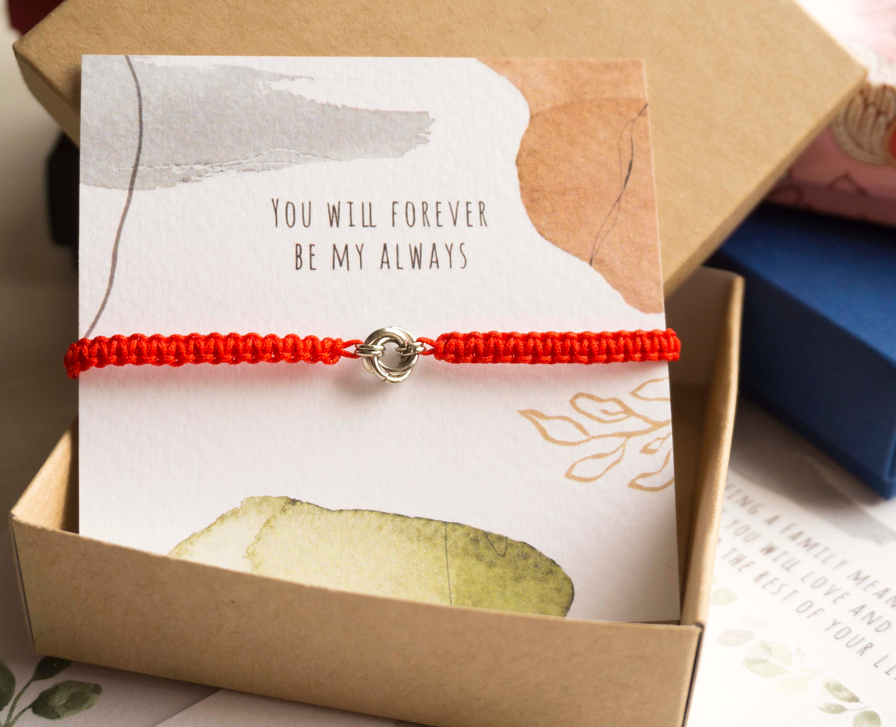 Red String of Fate Love Knot Bracelet Protection Bracelet Family Forever Bracelet Girlfriend