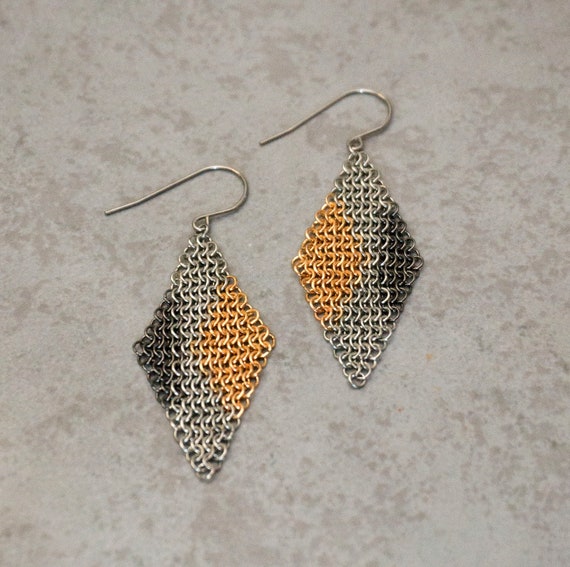 Metal mesh best sale earrings