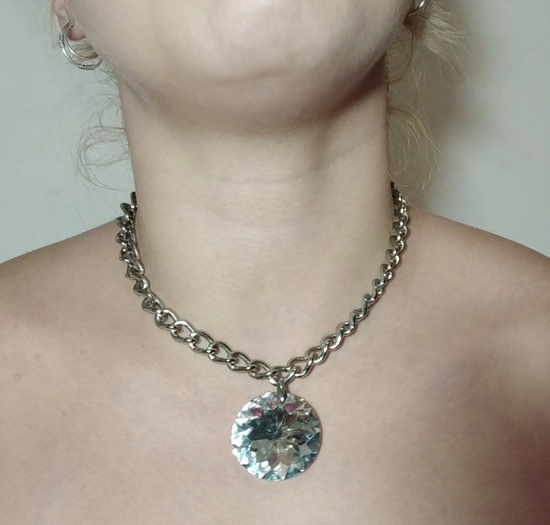 Necklace Diamond Chain Choker Glamour Pendant Bridal Chain Link Party