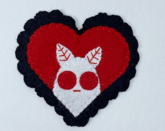 Mothman Cryptid Filz Valentine, 10,2 cm