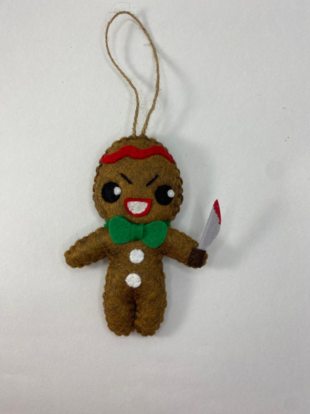 Killer Gingerbread Man Felt Ornament Horror Ornament Etsy