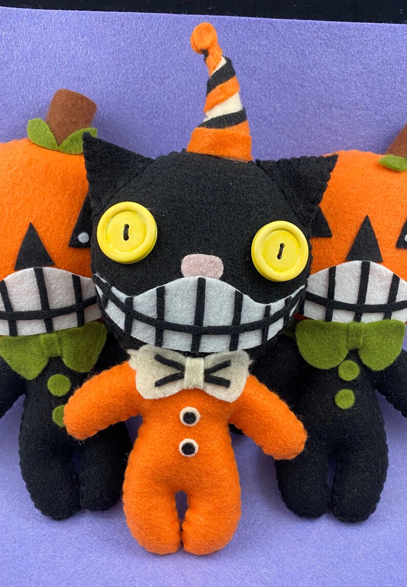 halloween stuffed cat