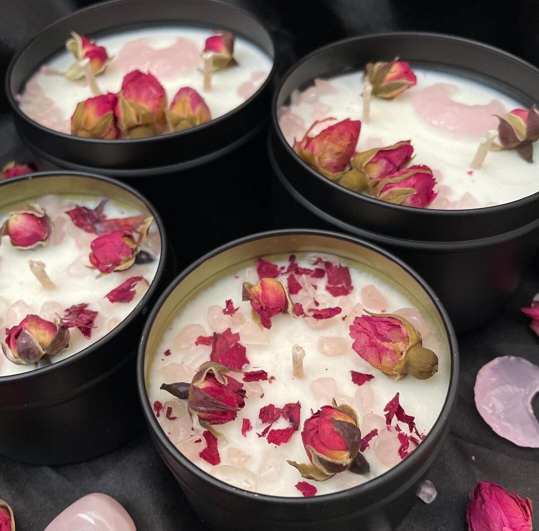 Rose Quartz Dreams Candle Natural Soy Candle Love Spell Witchy ...