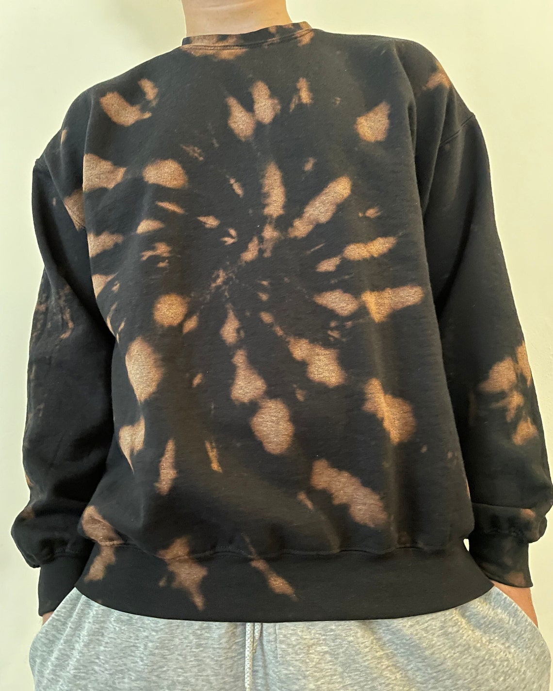 bleach dye sweatshirt