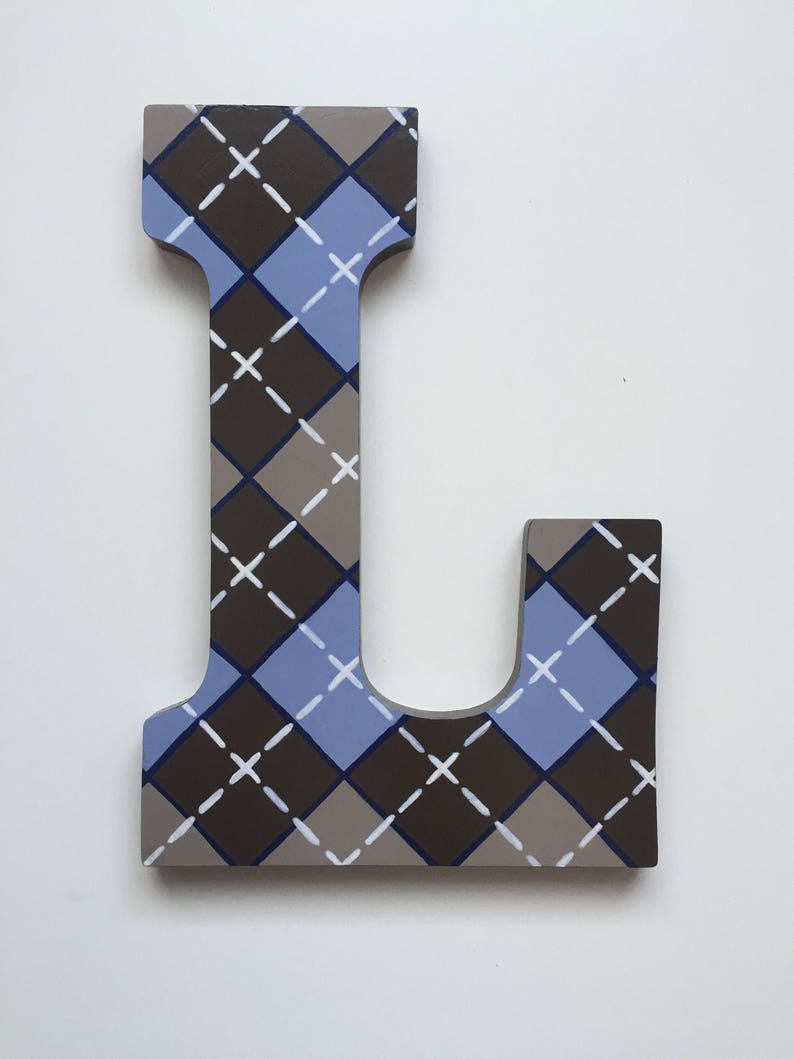 Painted Letters Name Custom Wooden Wall Hanging Modern Design | Etsy