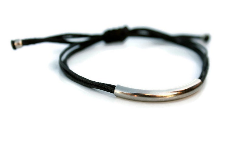 Boho jewelry Silver bracelet Bar bracelet Adjustable bracelet Dainty Minimalist Bracelet Macrame Bracelet Women Jewelry Boho Bracelet