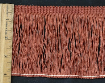 Rust Colored Fringe 4" wide sewing trim, crafts, Costume, Home decor
