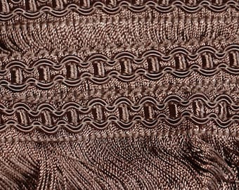 Brown Fringe,  2" wide , sewing trim, crafts, Costume, Home decor