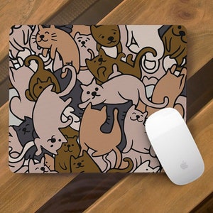 Cat Painting Pad Desk Accessories Mouse Pad Wrist Rest Design Rectangular Mouse Mat P Mouse Pad Art Mouse Pad Round Pad Office Decor WCM5193