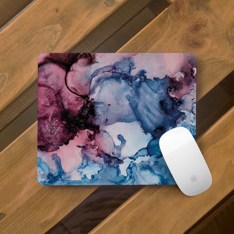 Colorful Mousepad Desk Pad Computer Mouse Pad Marble Paints Etsy