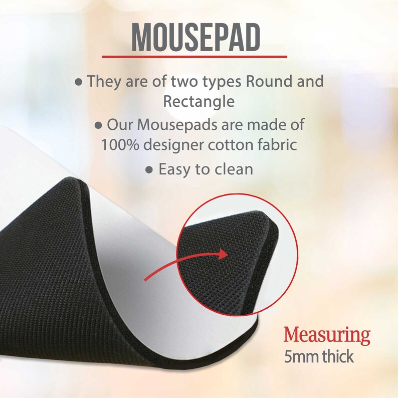 Mouse Mat Desk Accessories Mousepad Mouse Pad Mandala Mouse Pad White Mouse Pad Office Decor Round Mouse Pad Oval Mouse Pad WCM5004