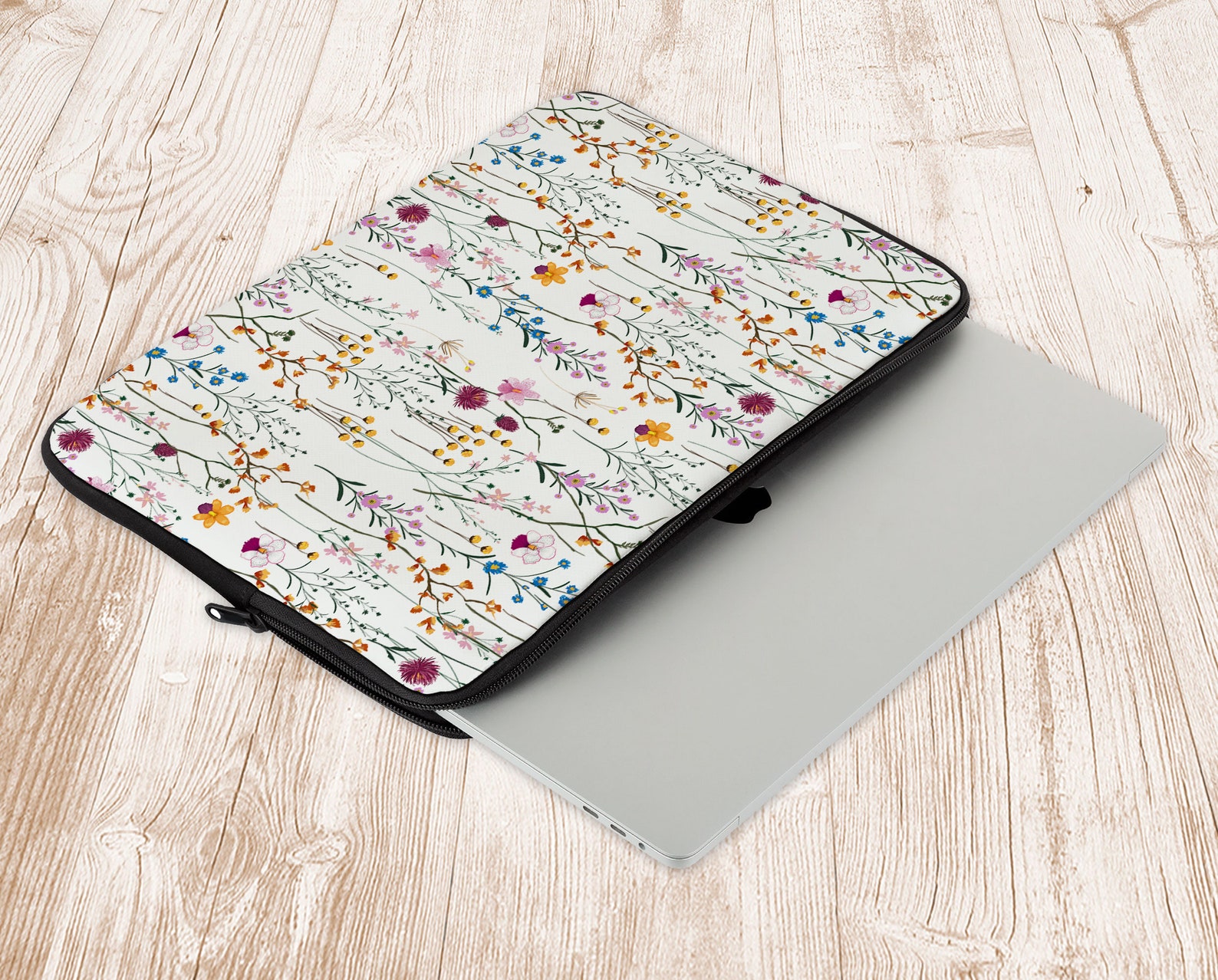 Wildflowers Laptop Sleeve 13 Inch Sleeve Case Floral Laptop Etsy