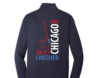 2023 Chicago Finisher 26.2 lightweight Unisex Quarter-Zip Pullover- Runs large, please check size chart