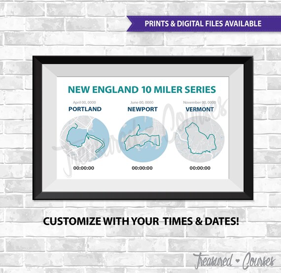 New England 10 Miler Series Digital File & Print Options Etsy