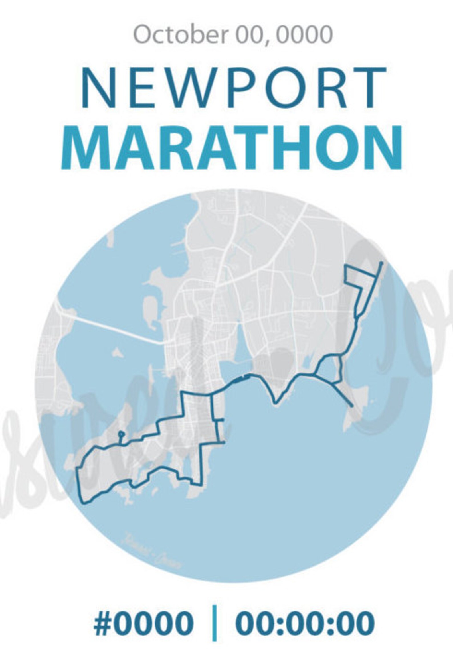 Newport Marathon Digital File & Print options available Etsy