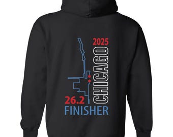 2025 Chicago 26.2 Finisher Unisex Gildan Pullover Hoodie