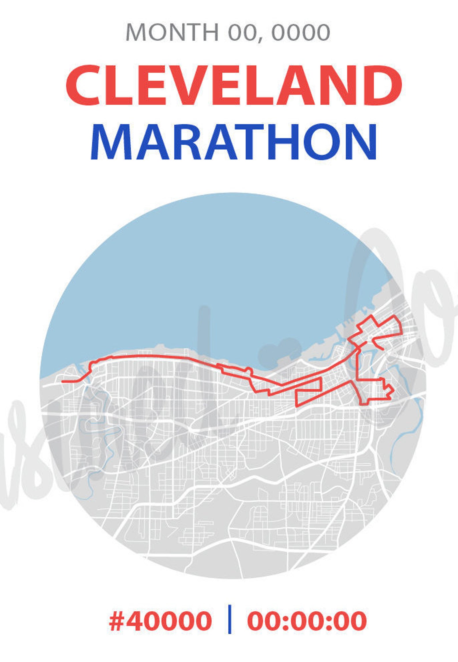 Cleveland Marathon Digital File & Print Options Available Etsy