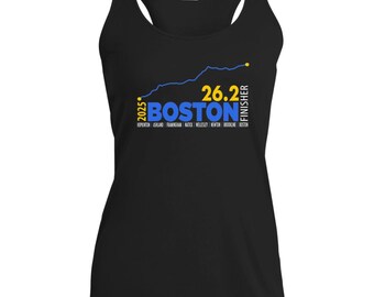 Boston 26.2 Finisher 2025 Sport-Tek Ladies Performance Racerback Tank