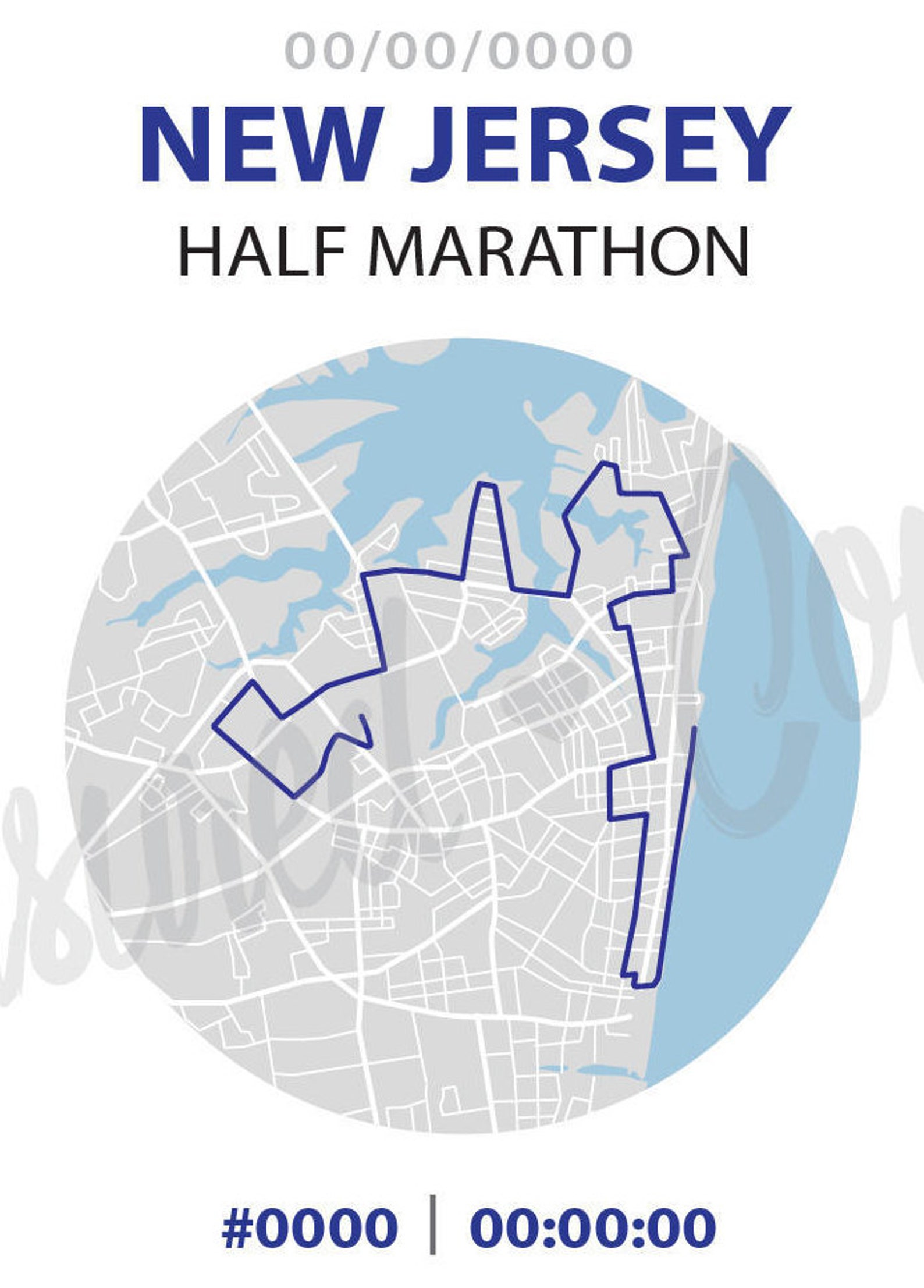 New Jersey Half Marathon Digital File & Print Options Etsy