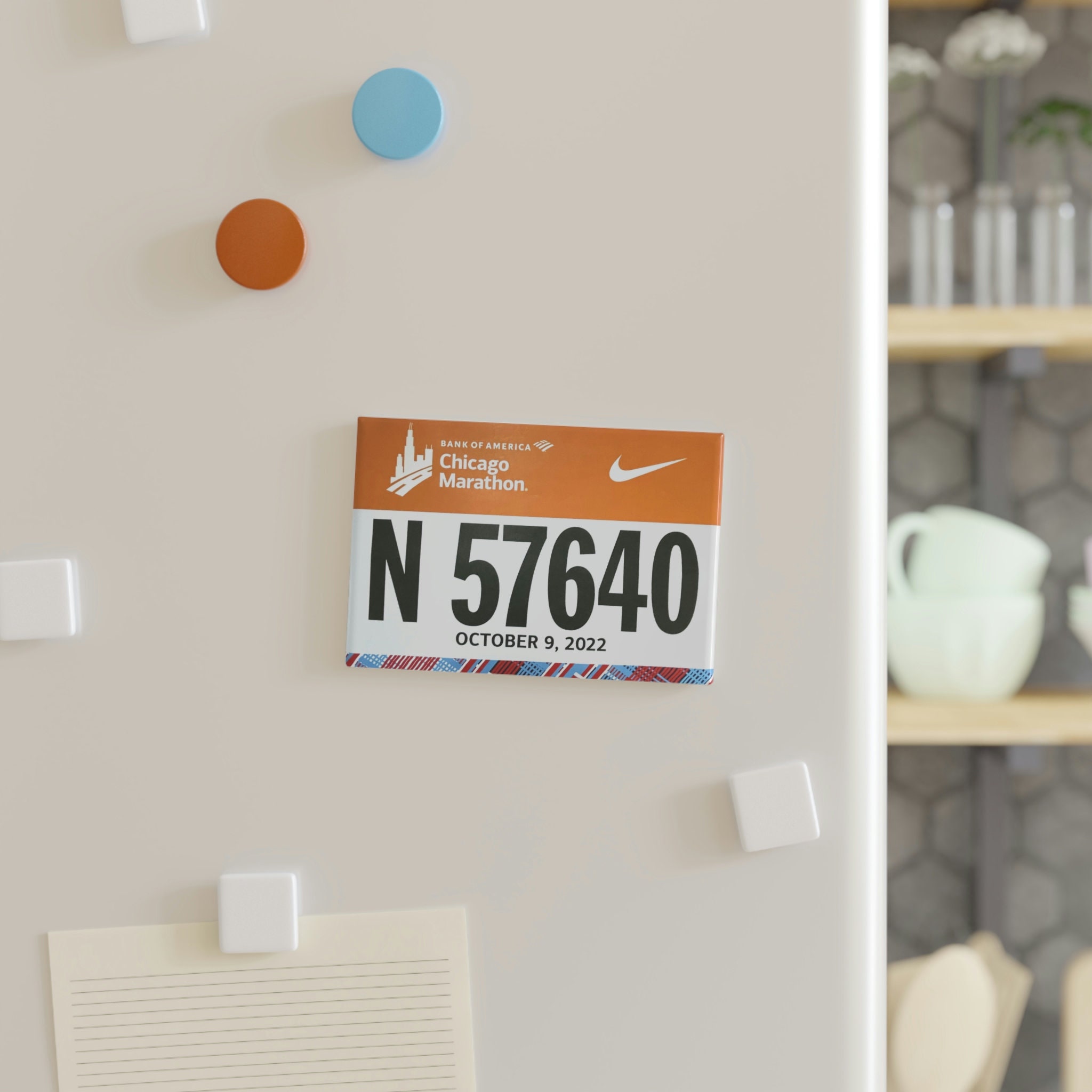Custom Race Bib Button Magnet, Rectangle - Etsy