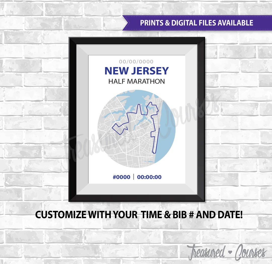 New Jersey Half Marathon Digital File & Print Options Available, Custom