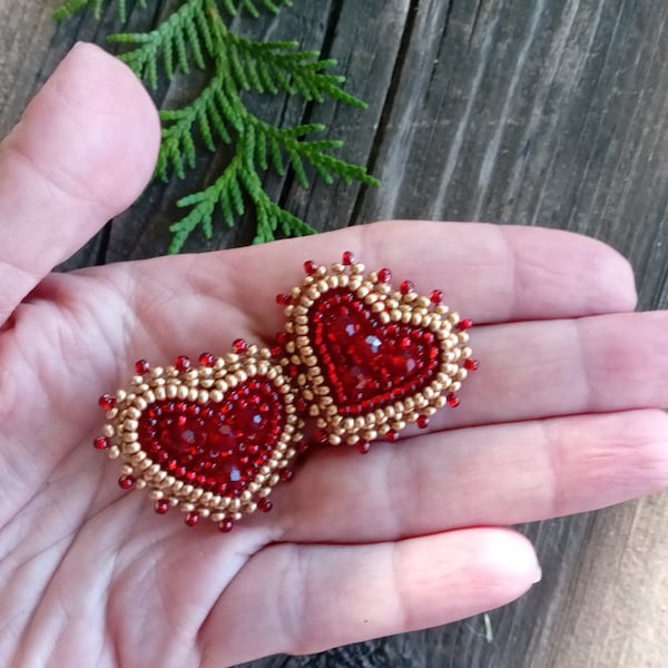 Embroidered Earrings Etsy