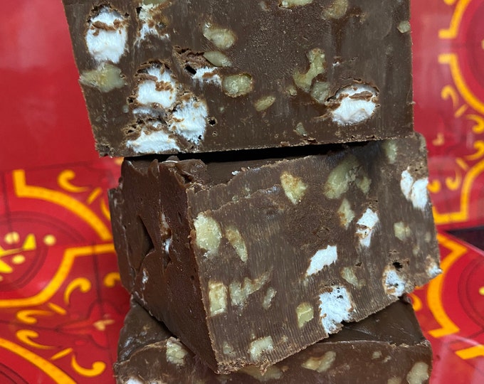 Milk chocolate rocky road fudge 1/2 pound