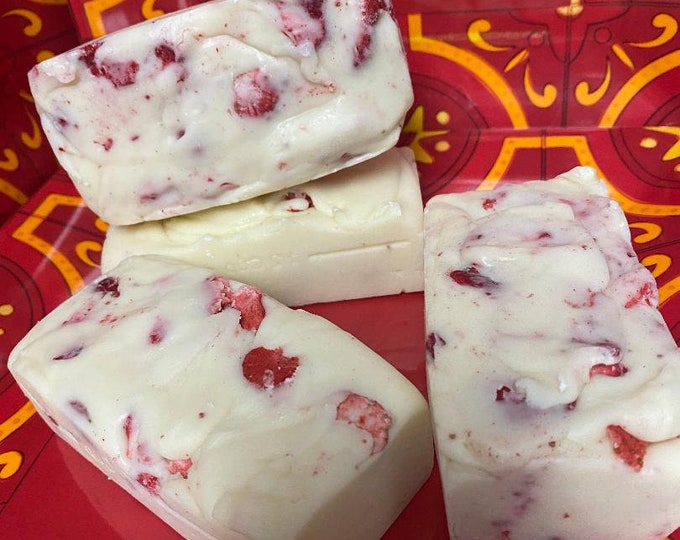 Strawberry REAL FRUIT Fudge *nut free* 1/2 pound