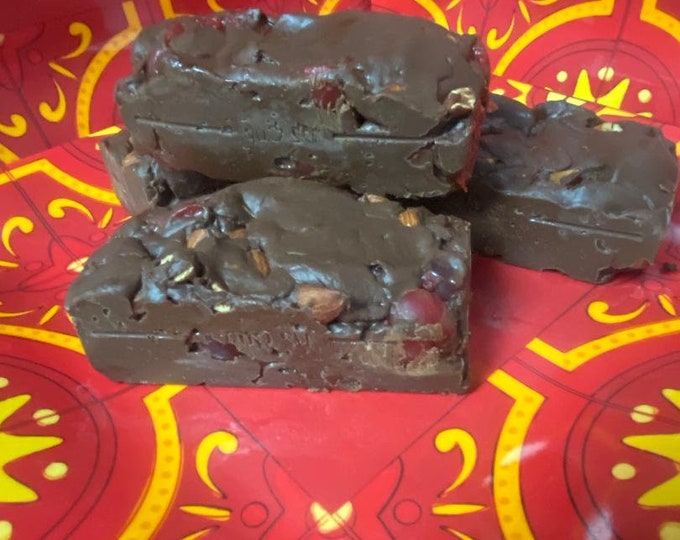 Semi-sweet Chocolate Cherry Almond Fudge 1/2 pound