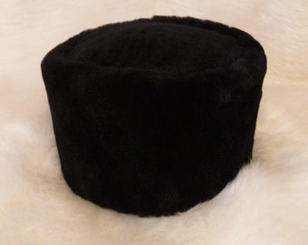 Handmade CAUCASUS FUR HAT / Classical Black Kalpak