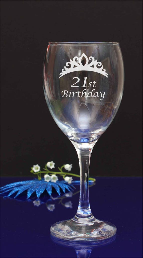 1 x personalised wine glass birthday charms