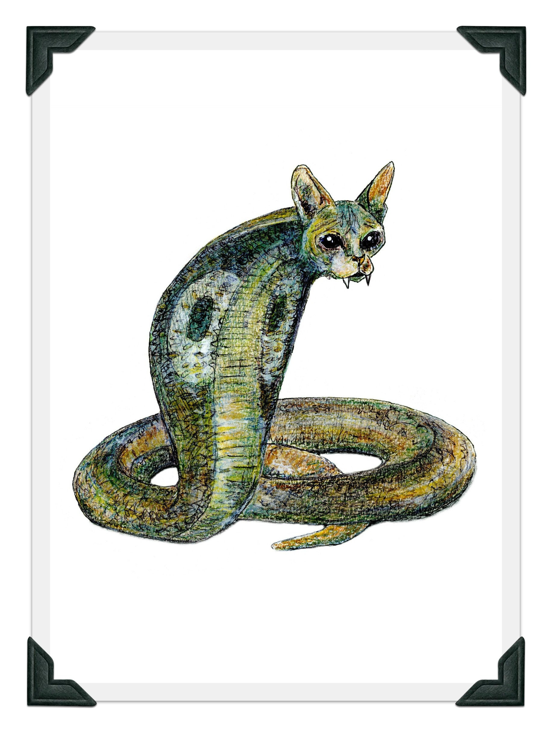 Cobra Cat- Mutant, Cobra, Snake, Cat, Hybrid Animal, Fantasy