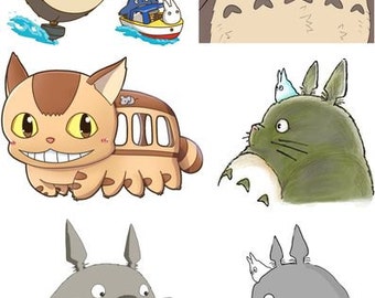 Exclusive Shop Original Hayao Miyazaki Totoro A4 Waterproof Suitcase/Laptop Deco Sticker 1 sheet for Ghibli Studio Manic