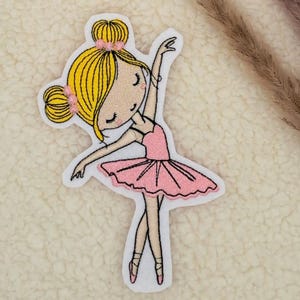 Ballerina Aufnäher, Aufnäher zum aufbügeln, Patch zum aufbügeln, Applikation zum aufnähen, Flicken, Button, Bügelbild