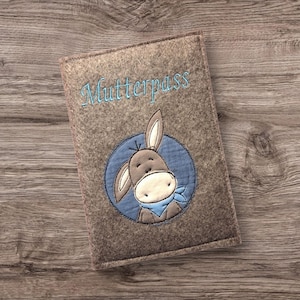 Mutterpasshülle aus Stoff, Schutzhülle, deutscher Mutterpass, Mama, Schwangerschaft, Geburt Untersuchungshefthülle, Mamapass, Babyparty Esel