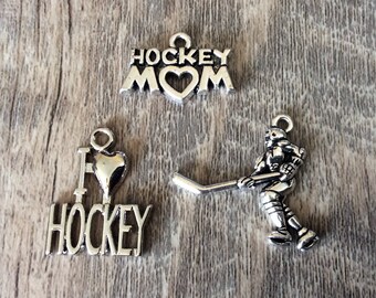 pick keychain hockey keychain hand stamped Hockey Mom Loud and Proud hand stamped keychain hockey personalized keychain hockey gift