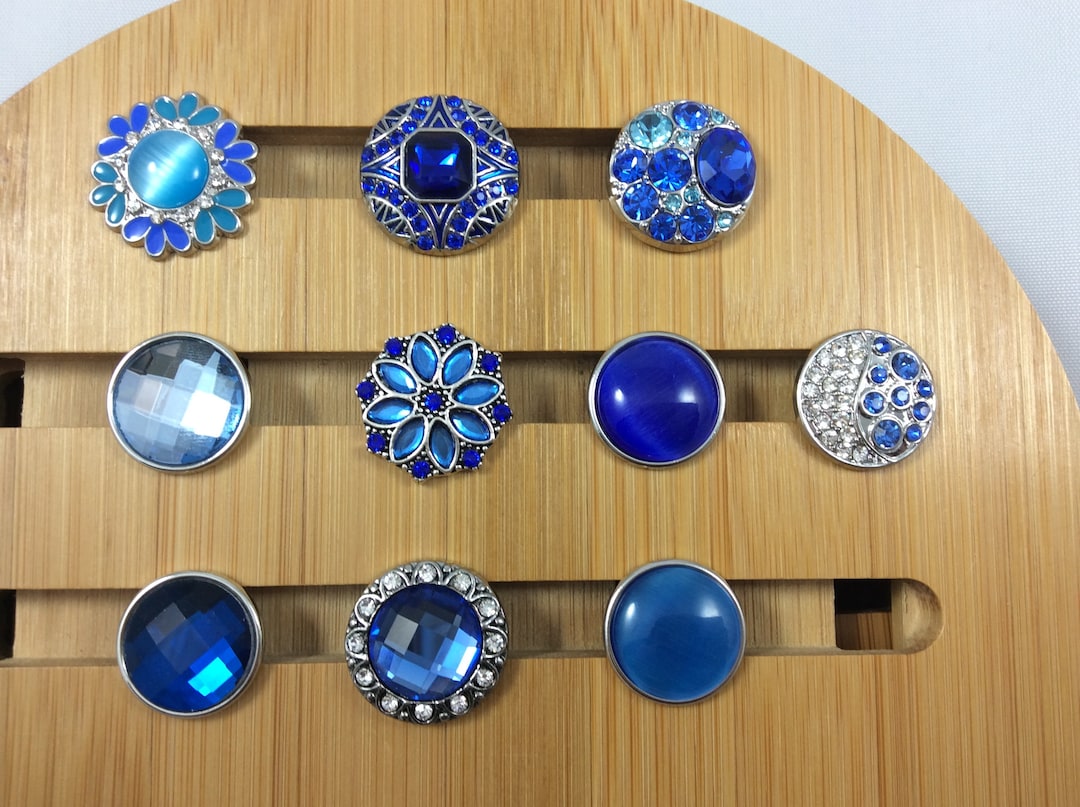 Snap Charms Sapphire Blue Snap Charms for Snap Jewelry. Fits 1820mm