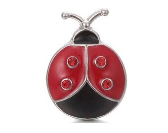 Lady Bug Snap Charms for Snap Jewelry.  Fits 18-20mm Ginger Snaps, Noosa, Magnolia and Vine, SC63