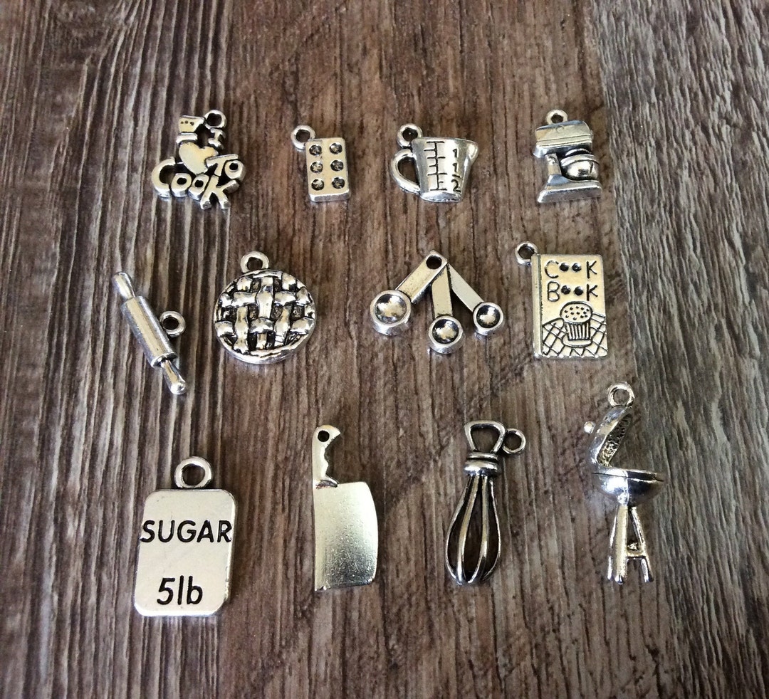 Cooking Charms, Baking Charms, Cook Book, I Love to Cook, Measuring Cup, Electric Mixer, Rolling