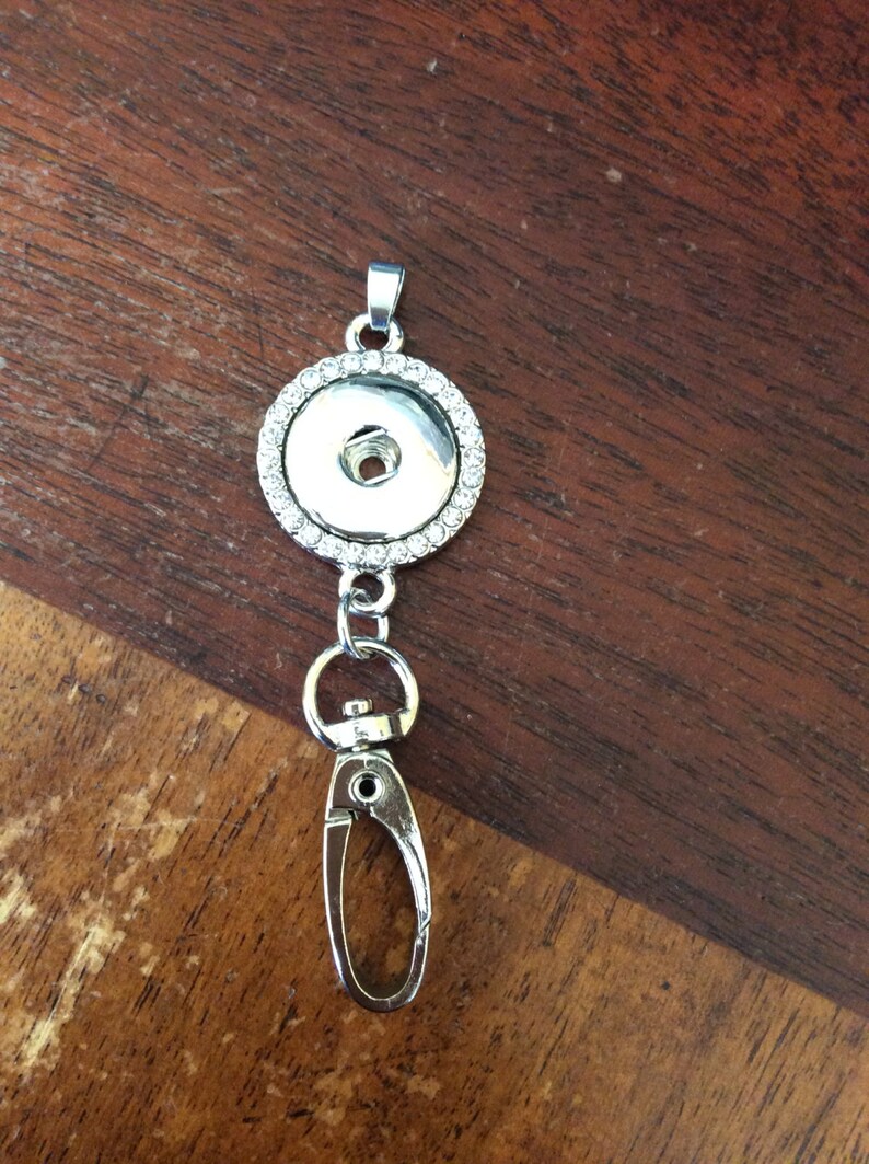 Lanyard Snap Necklace Badge Holder Snap Jewelry Rhinestones Etsy
