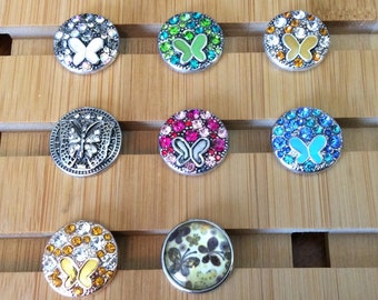 Butterfly Snaps, Butterflies Snap, Butterfly Snap Charms for snap jewelry.  Fits 18-20mm Ginger Snaps, Noosa, Magnolia & Vine