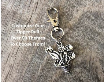 Zipper Pull Charm, Personalized Charm, Handbag Charm, Design Your One-Of-A-Kind Snap Zipper Pull Charm, 1 Charm per Clasp