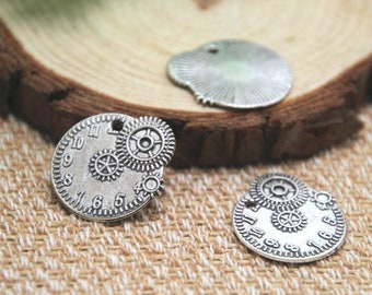 Gear Clock Charm, Steampunk Gears, Watch Gears, Clock Gear Charm, 1 piece, #34