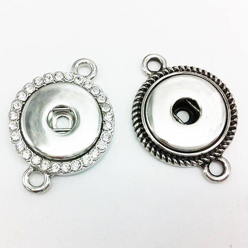 18mm Snap Connector, DIY Snap Jewelry, 2 Ring Connectors for