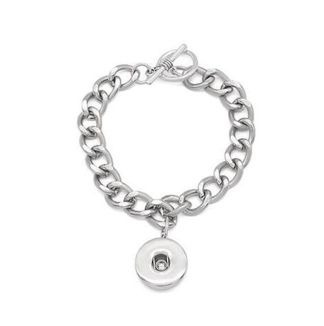 Snap Bracelet Link Chain Snap Bracelet Toggle Closure Etsy