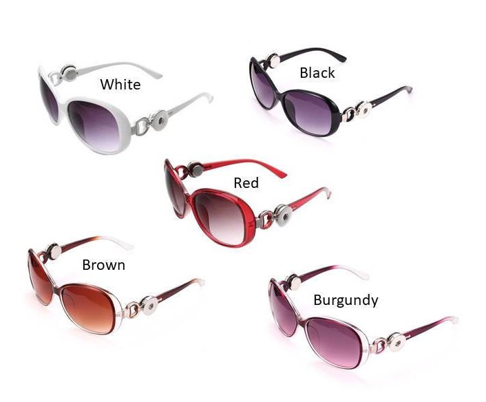 Snap Sunglasses 5 Colors Black, White, Red, Brown, Burgundy Snap