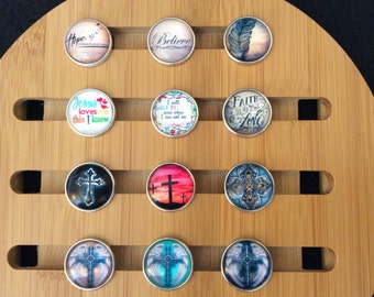 Snap Charms Faith, Believe, Hope, Jesus, Corinthians, Cross snap charms.  Fits 18-20mm Ginger Snaps Noosa Magnolia & Vine, SC38