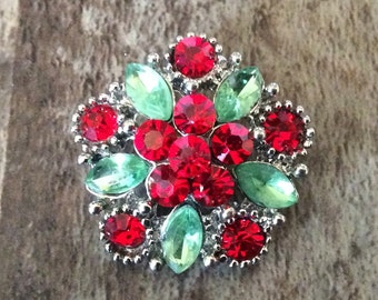 Snap Charms, Red Snap, Green Snap, Red and Green Snap for Snap Jewelry.  Fits 18mm Ginger Snaps, Magnolia and Vine, SC55